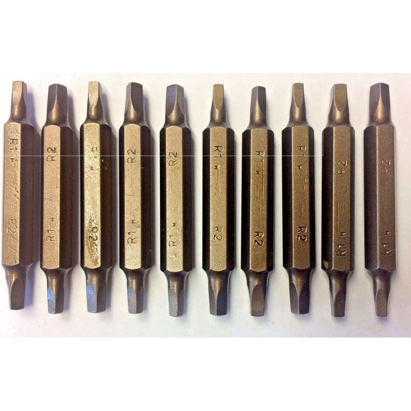 Bosch 75342 2" R1-R2 Square Gold Screw Insert Bit Tips 10PCS