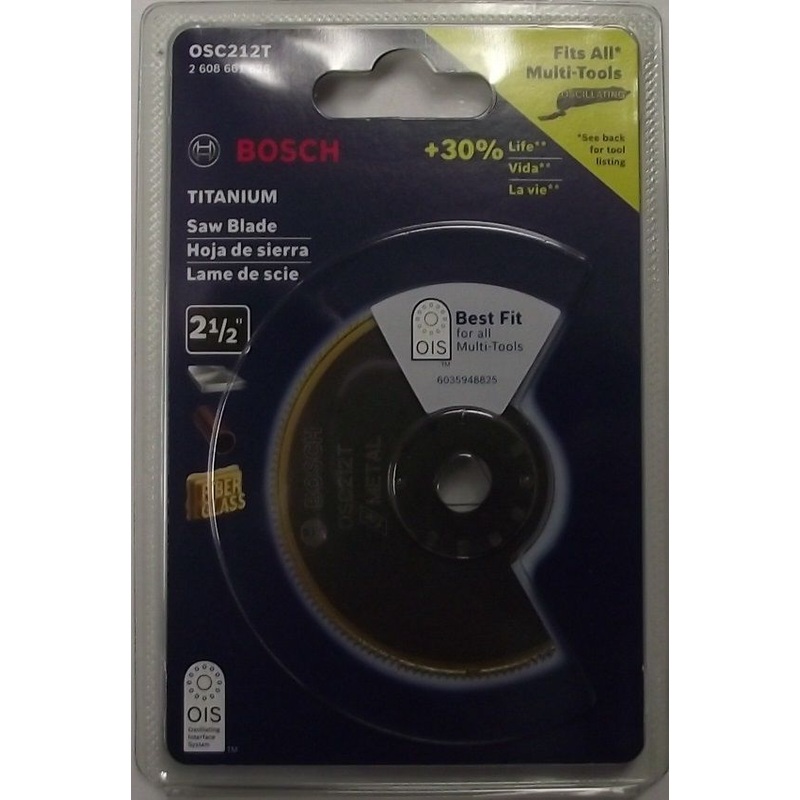 Bosch OSC212T 2-1/2" Titanium Bi-Metal Saw Blade Swiss