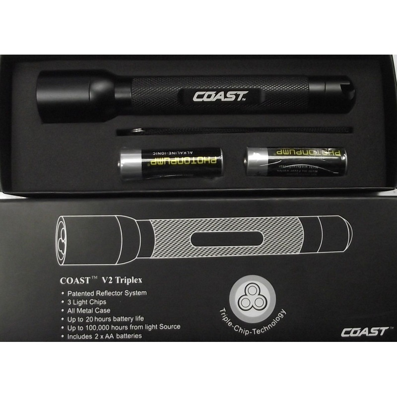 Coast V2 Triplex Flashlight LL7547BL 3 Light Chips