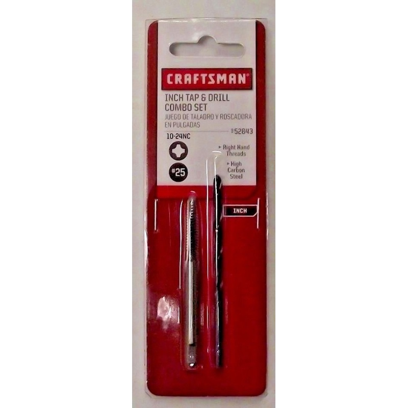 CRAFTSMAN 52843  #25 Tap & Drill Combo Set 10-24NC Inch