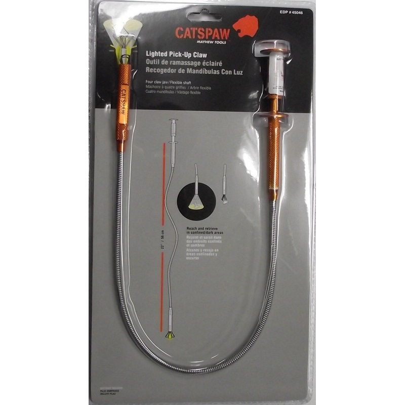 Mayhew Select Catspaw 45046 Lighted Claw Pick-Up Tool