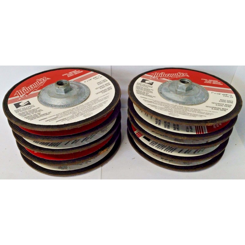 Milwaukee 49-93-4116 7" x 1/8" x 5/8"-11 Type 29 Grinding Discs 10 Pack USA