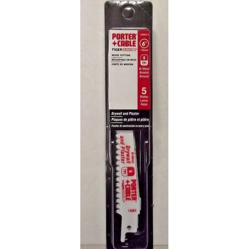 Porter Cable 14065-5 6" x 6 TPI Drywall Plaster Cutting Blade 5 Blades USA