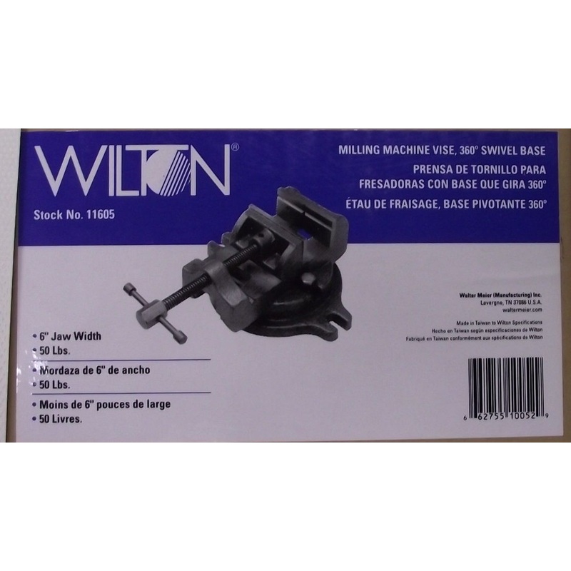 Wilton 11605 MV6B 6" Milling Machine Vise with 360 Degree Swivel Base