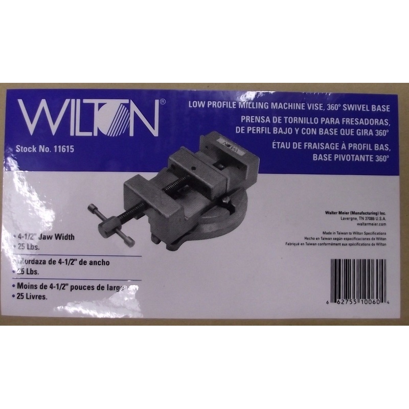 Wilton 11615 4-1/2 Low Profile Milling Machine Vise with Base WMH NEW