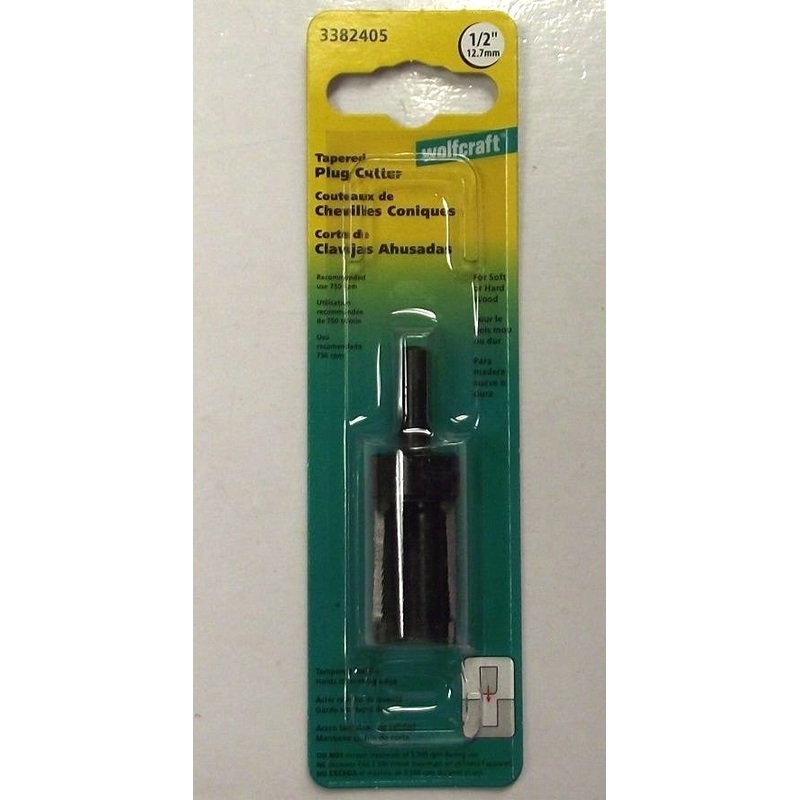 Wolfcraft 3382 Tapered 1/2" Plug Cutter Germany