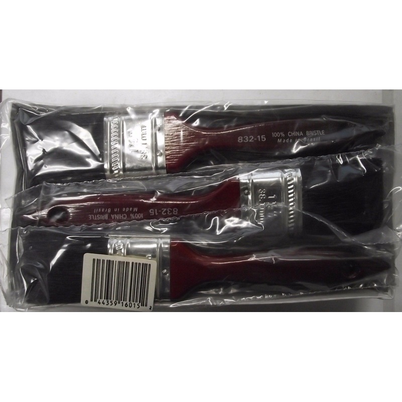 B.M.S. 832-15 100% China Bristle Paint Brush 1-1/2" 12pcs.