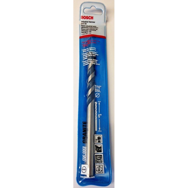 Bosch HCBG-15 7/16" x 6" Blue Granite Industrial Hammer Drill Bit