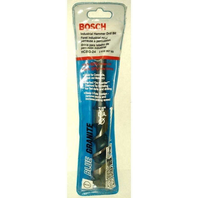 BOSCH HCBG24 7/8" x 4" x 6" Blue Granite Carbide Hammer Drill Bit