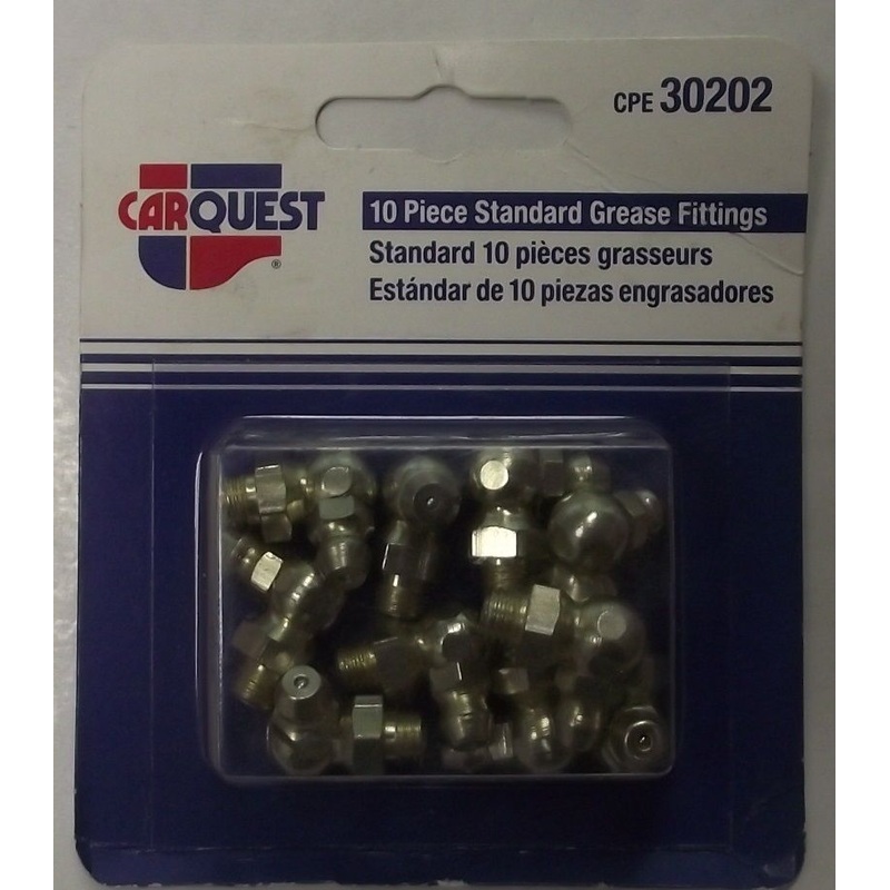 Carquest 30202 10 Piece 90 Degree Standard Grease Fittings 1/4" x 28