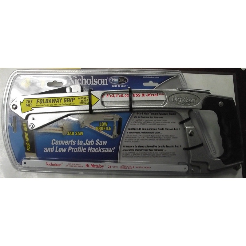 Nicholson 80975 4-in-1 Pro Series High Tension Hacksaw Frame