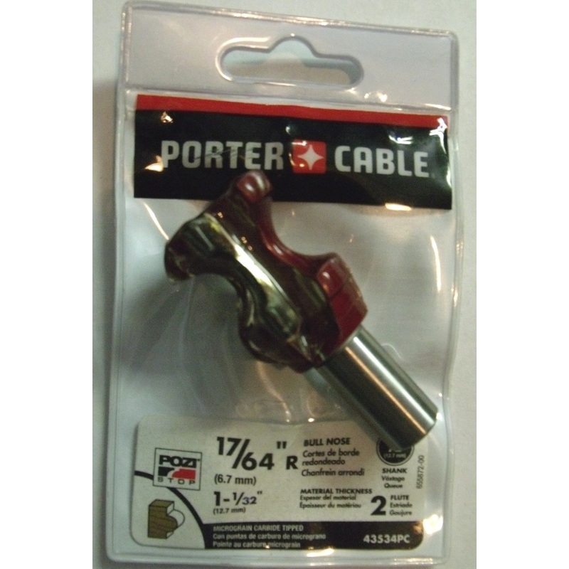 Porter Cable 43534PC 17/64" Radius Bull Nose Router Bit 1/2" Shank