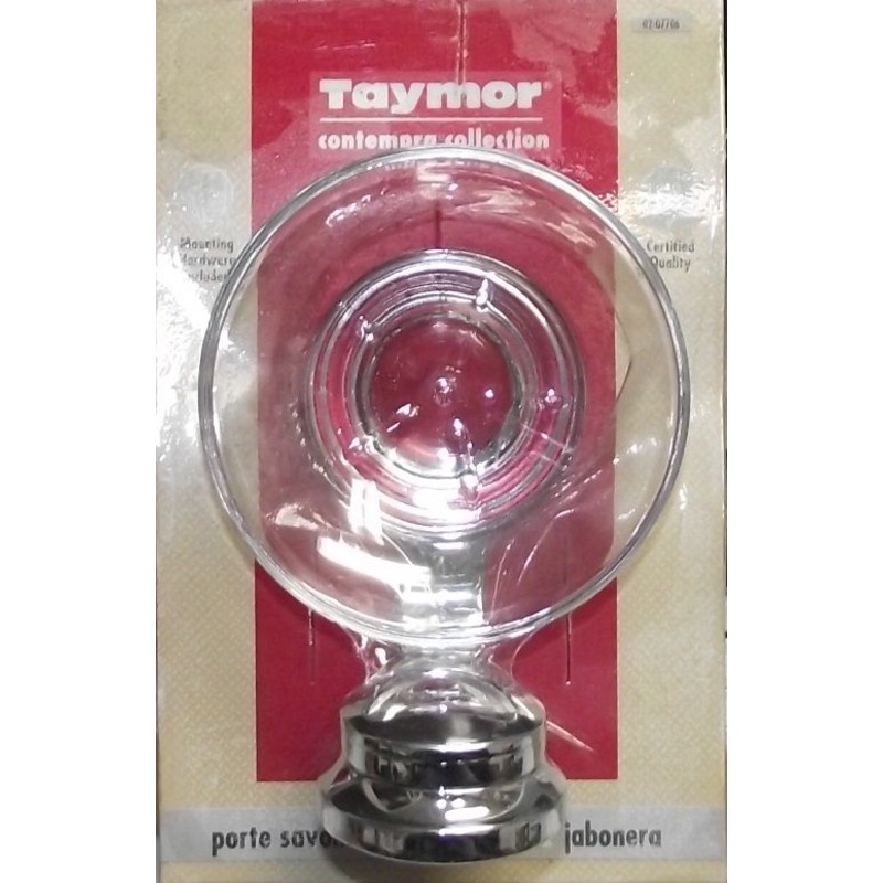 Taymor 02-D7706 Contempa Collection  Soap Holder Polished Chrome & Glass