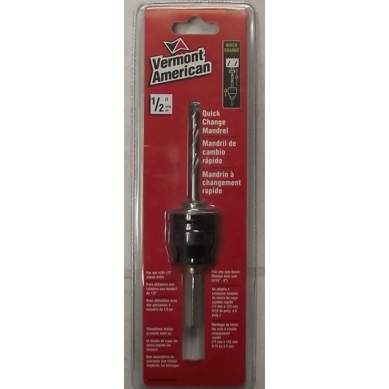 Vermont American 18614 1/2 Quick Change Holesaw Mandrel