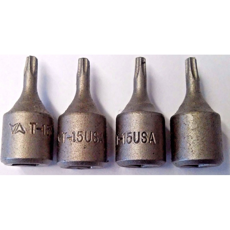 Vermont American T15 Torx Socket 1/4" Drive USA 9915715 4PCS