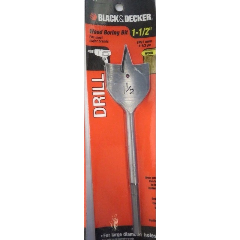 Black & Decker 17216 1-1/2" Wood Boring Spade Bit
