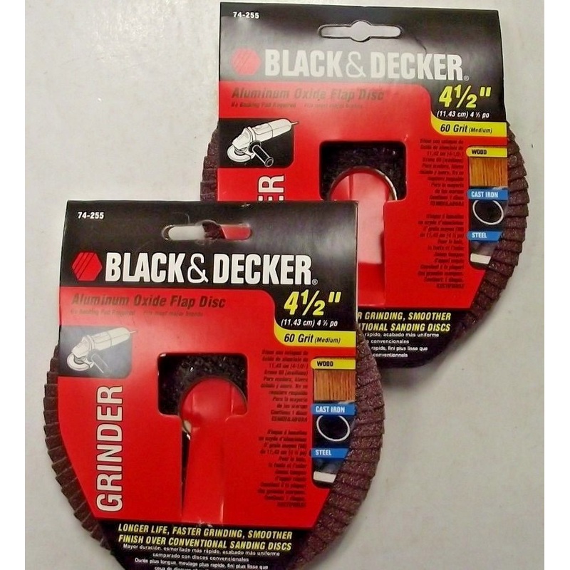 Black & Decker 74-255M 4-1/2" Aluminum Oxide Flap Disc 2pc.