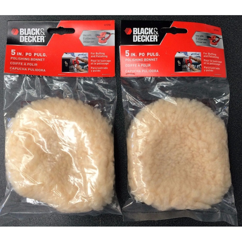 Black & Decker U1310 5" Polishing Bonnets 2 Packs