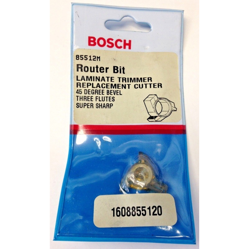 Bosch 85512M 45 x 1/4" Carbide Tipped 3-Flute Bevel Trim Replacement Cutter Bit