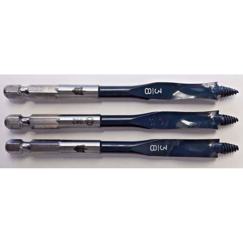 Bosch DSBS1003 3/8" x 4" Dare Devil Spade Stubby Drill Bit Bulk 3PCS