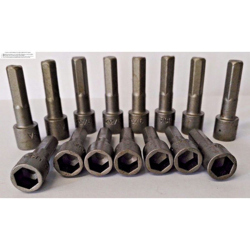 Bosch VA 1609434422 Non Magnetic 9/32" x 1-7/16" Nutsetters USA 15PCS