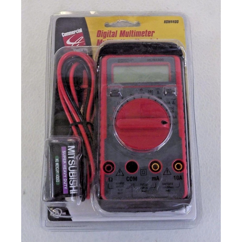 Commercial Electric HDM-4400 Digital Multimeter 23 Range 7 Function