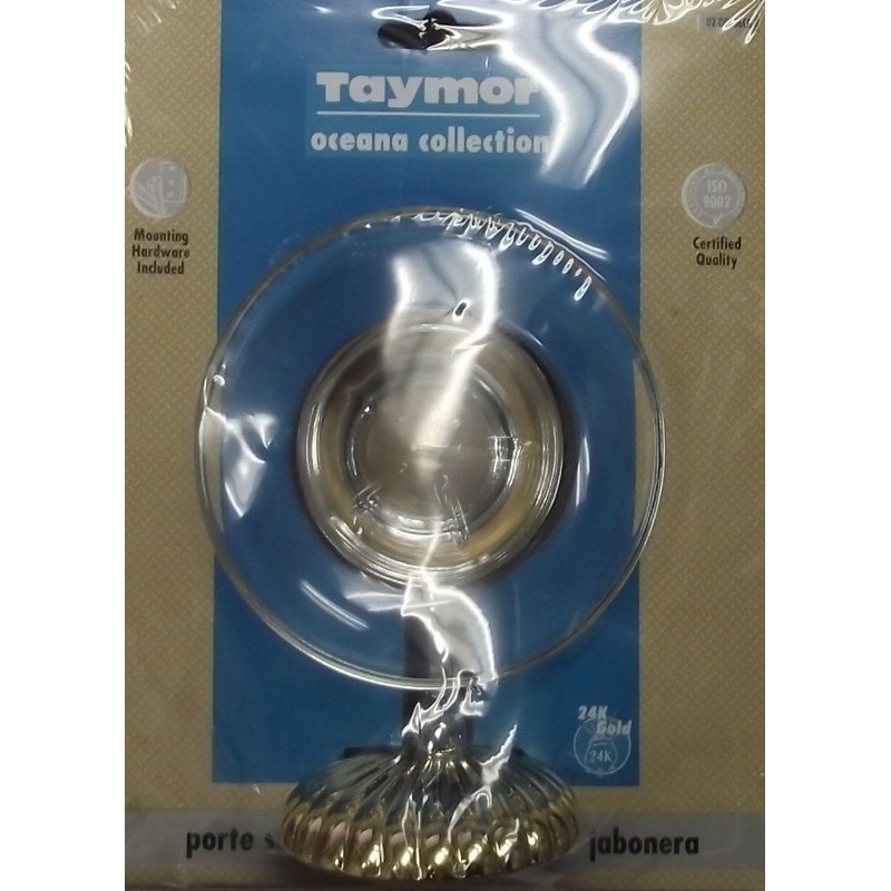 Taymor 02-D9106CG Oceana Soap Dish Polished Chrome & 24K Gold