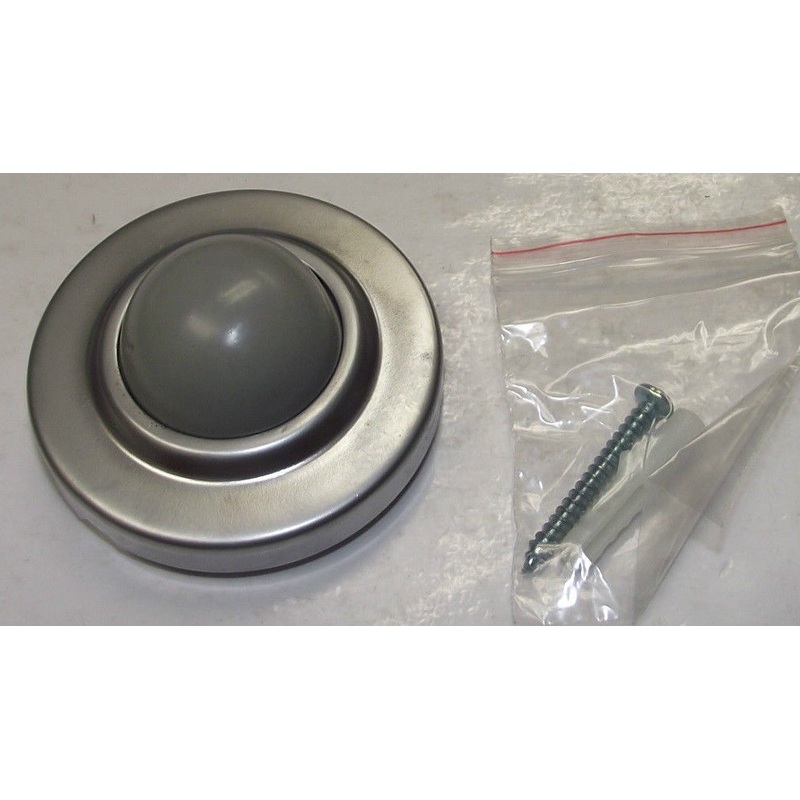 Taymor 25-S4611SC Satin Chrome Convex Steel  Doorstop 2" Diameter