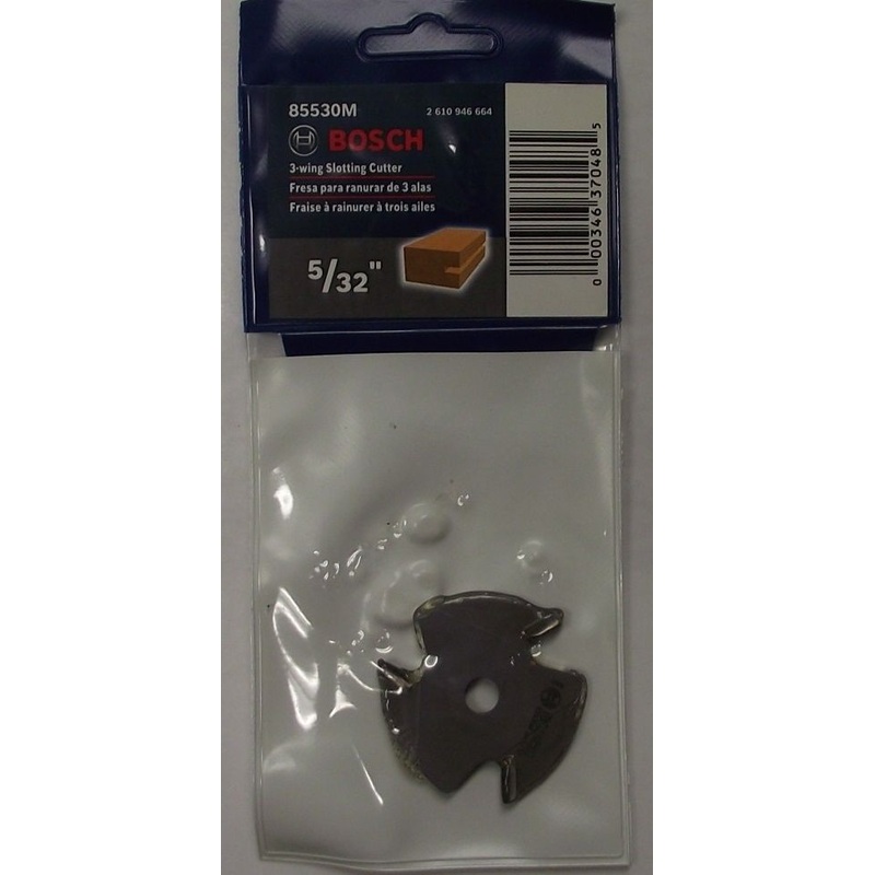 Bosch 85530M 3-Wing 5/32" Slot Cutter Router Bit Packaged