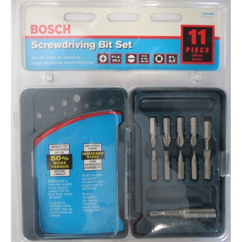 BOSCH CC60395 11 Piece Screwdriver Bit Set
