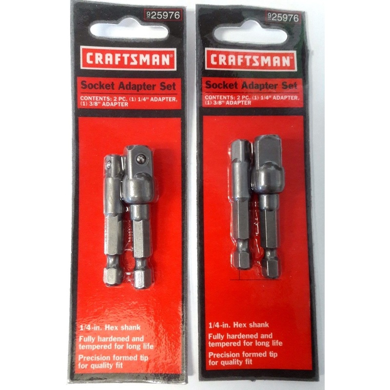 Craftsman 25976 Socket Adapter Set 1/4" & 3/8" 2-2 Packs