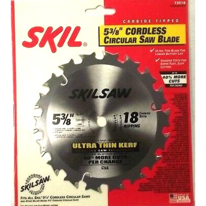 Skil 73518 5-3/8" 18 Tooth Cordless Circular Saw Blade USA