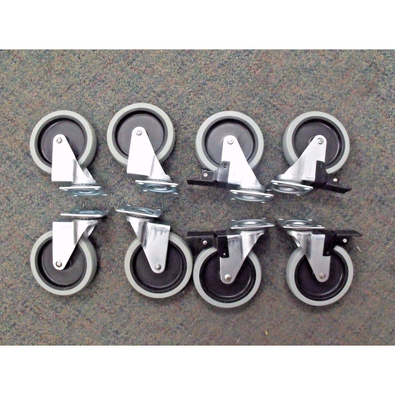 4'' 4-Swivel 4-Non Swivel Casters Locking Brake 8pcs