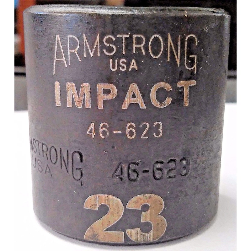 Armstrong 46-623 3/8" Drive 23mm 6 Point Impact Socket USA