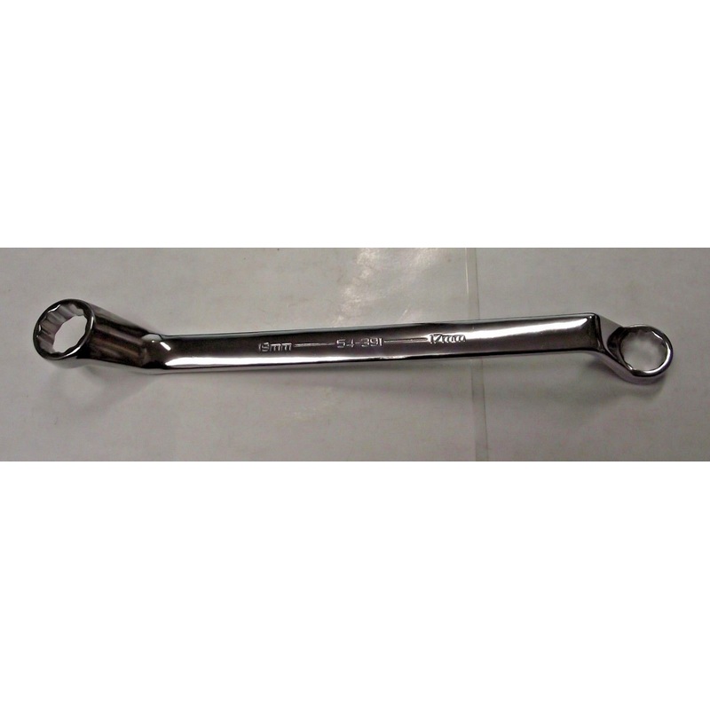 Armstrong 54-391  12 Point Full Polish 45 Offset Box Wrench 17 x 19mm USA