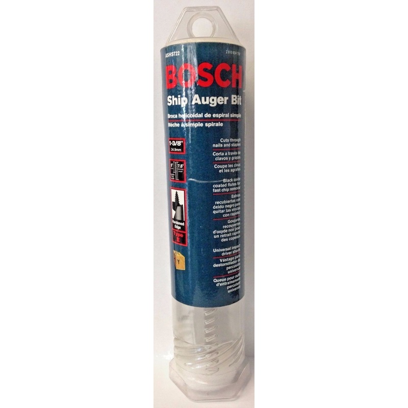 Bosch ASHST22 1-3/8" x 5" x 7-1/2" Ship Auger Bit