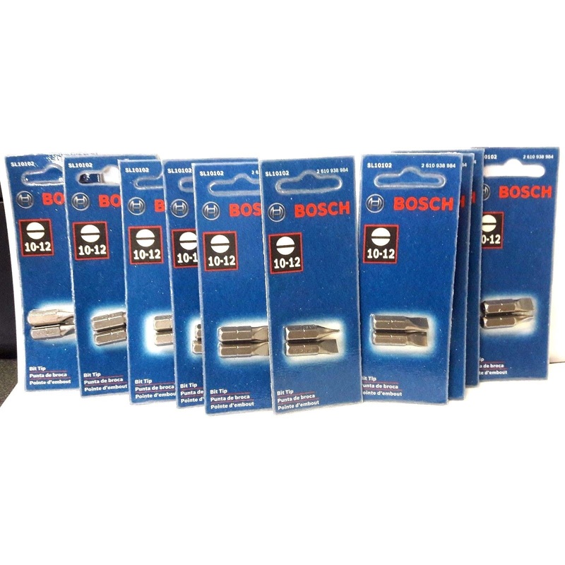 Bosch SL10102 10-12 1" Slotted Insert Bit USA 10-2 Packs