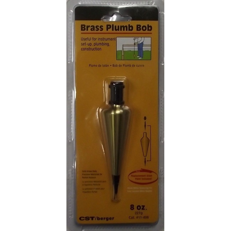 CST Berger 11-498 Solid Brass Plumb Bob 8 oz .
