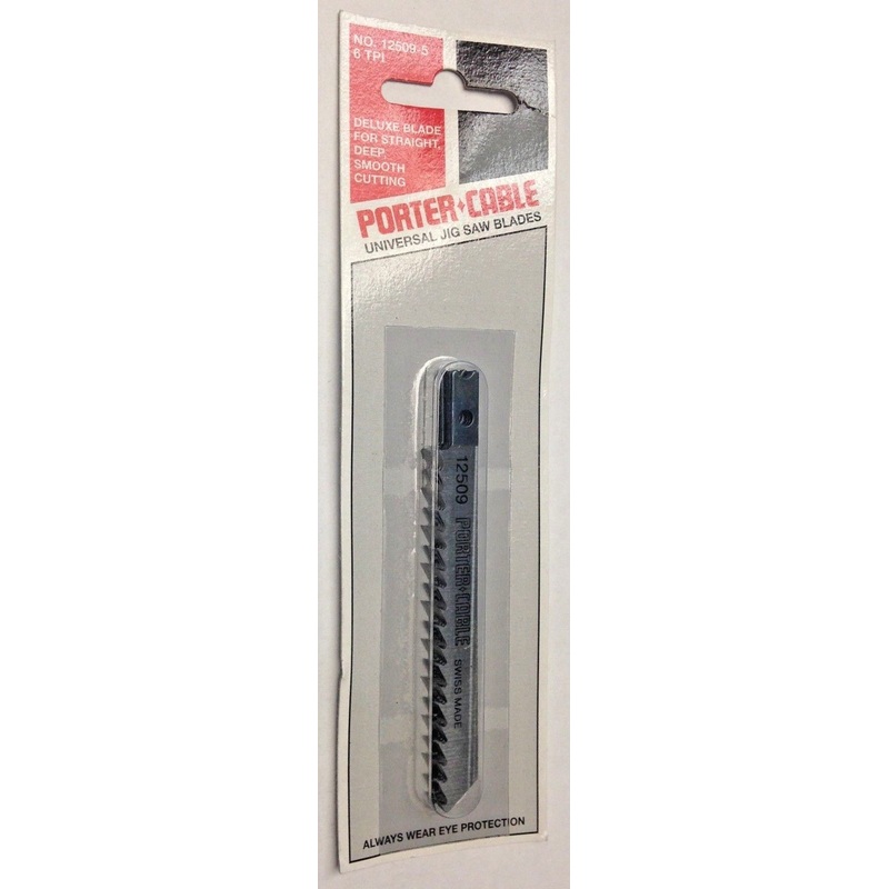 Porter Cable 12509-5 Straight, Deep Smooth Cutting U-Shank Jig Saw Blades 6 TPI