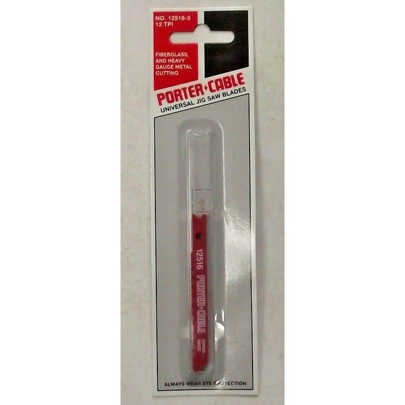 Porter Cable 12516-5 2-3/4" x 12 TPI U-Shank Jig Saw Blades 5 Pack Swiss