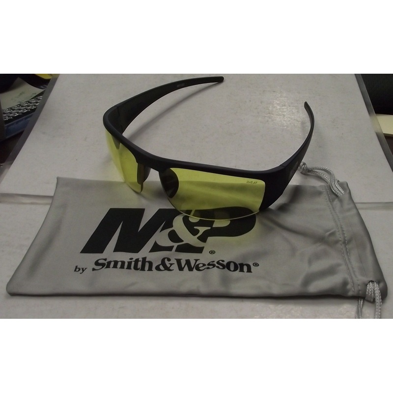 Smith & Wesson MP102-41-ID Half Frame Shootig Glasses With Amber AF Lens, Black