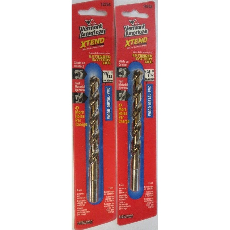 Vermont American 12753 13/32" Xtend Drill Bit 2 Pack