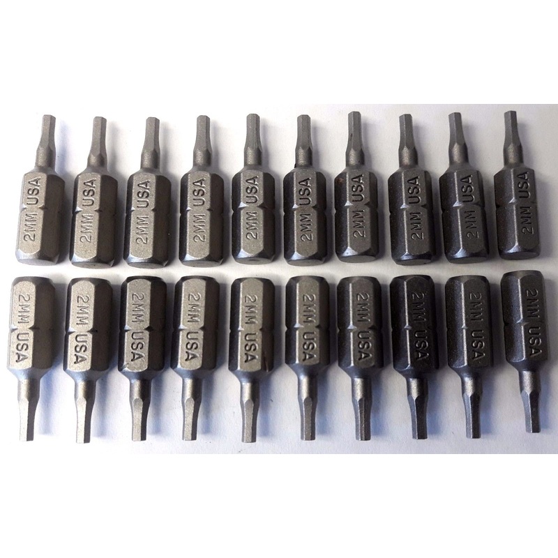Bosch 1609433536 336538 2mm Allen Insert Bits 1/4" Shank USA 20PCS
