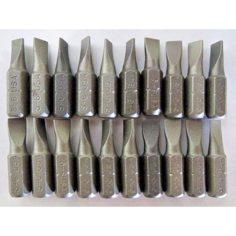 Bosch 1609433643 1" 5-6 Slotted MH Screw Tips 20PCS USA
