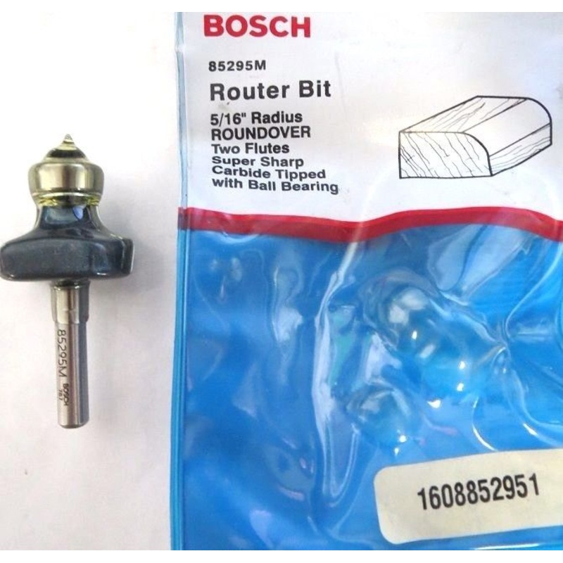 Bosch 85295M 5/16" Radius 1/4" Shank Carbide Tipped Roundover Router Bit USA