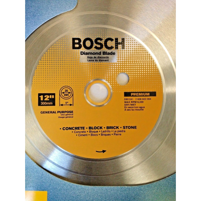 Bosch DB1241 12" Premium Dry / Wet Cutting Segmented Diamond Saw Blade