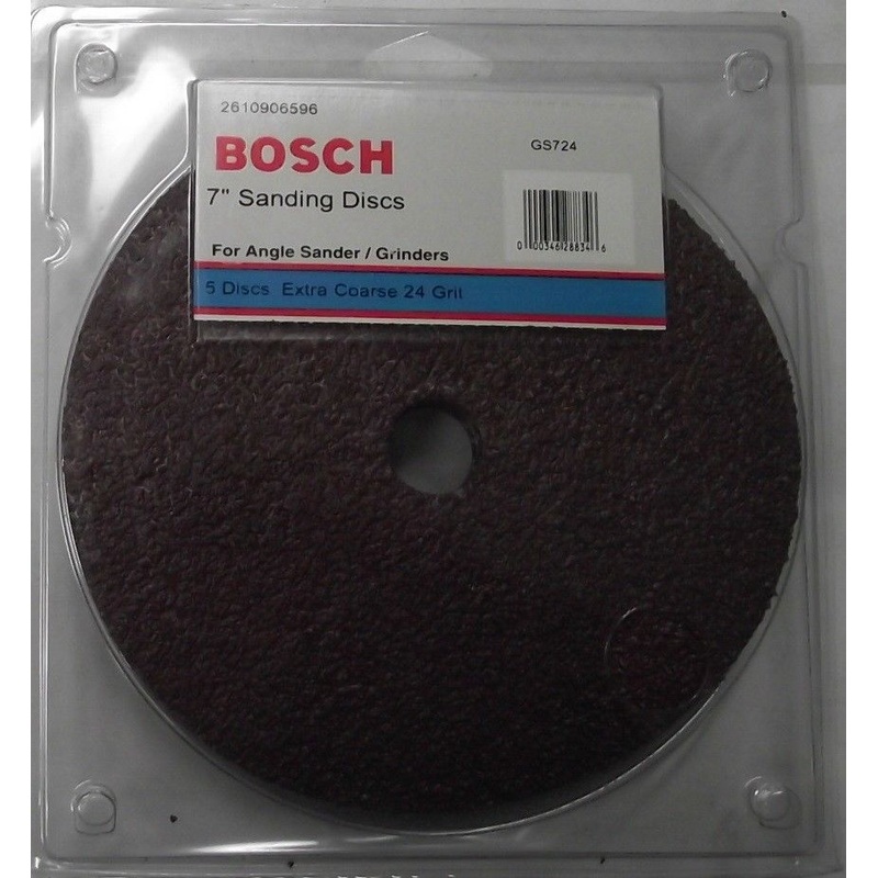 Bosch GS724 7-Inch 24 Grit Abrasive Sanding Disc 5 Pack