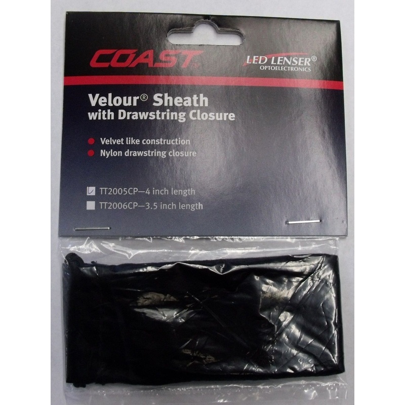 Coast TT2005CP 4" Velour Sheath Pouch  W/ Drawstring Closure