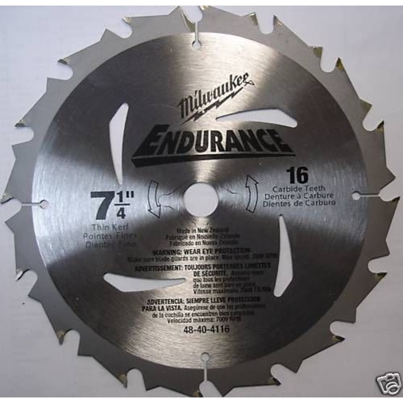 Milwaukee 48-40-4116 Bulk 7-1/4" x 16T Carbide Saw Blade