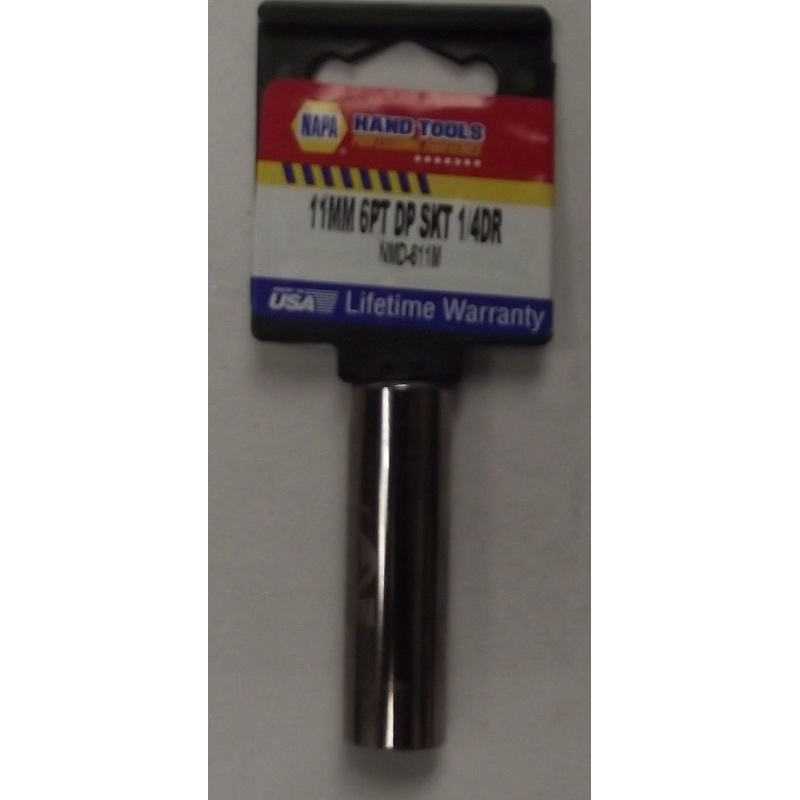 Napa NMD-611M 1/4" Drive 11mm 6pt Deep Socket USA